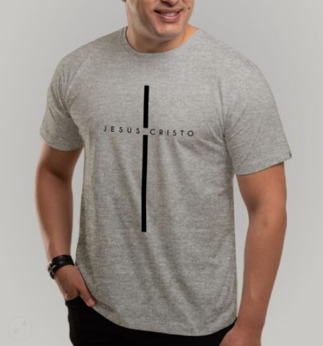 Camiseta Jesus Cristo Cinza