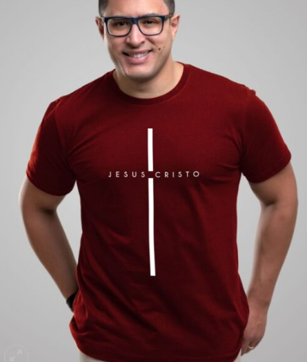 Camiseta Jesus Cristo Bordô