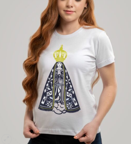 Babylook Nossa Senhora Aparecida Branca