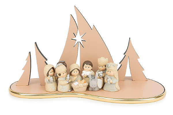 Presépio 11 peças com base 23x3,5cm