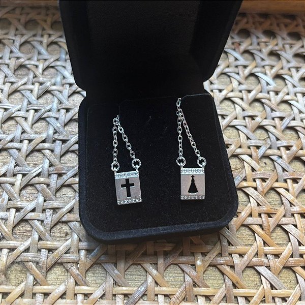 Escapulário em Prata 925 Cravejado