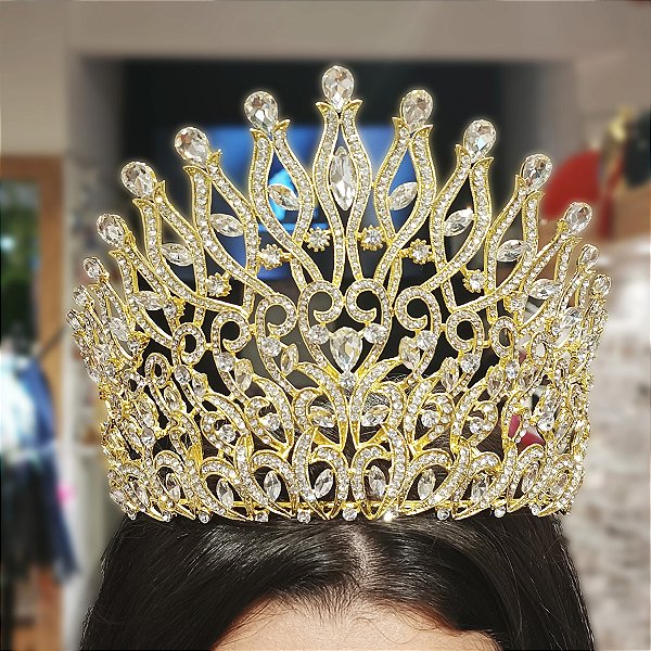 Coroa Rainha para Miss Casamento Debutantes e Festas - Prata