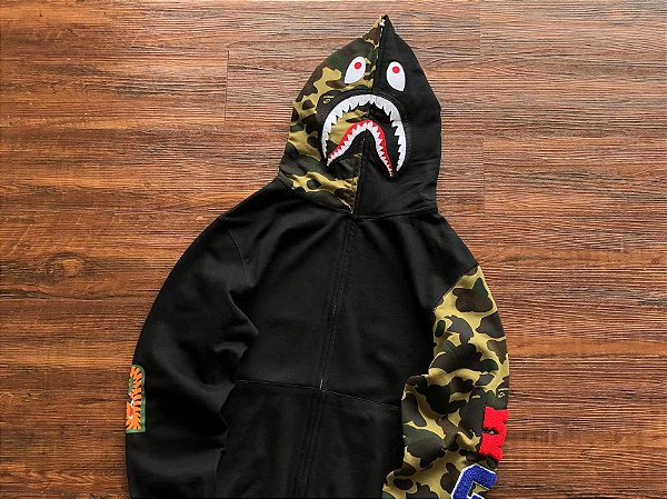 Moletom Bape Shark Black and Camo