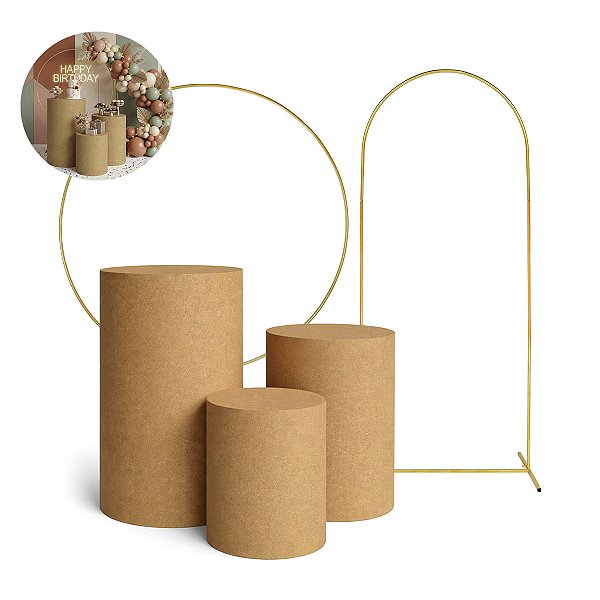 Kit Pegue Monte Arco Redondo 1,5 E Romano Trio Cilindros Mdf