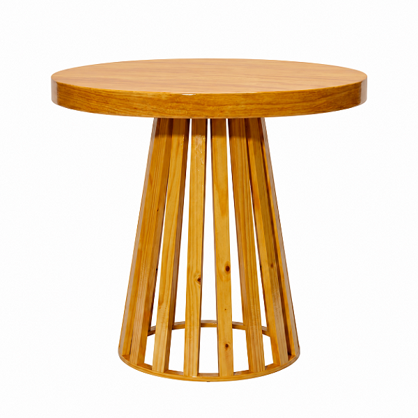 Mesa Ripada em Pinus com Tampo MDF com Borda
