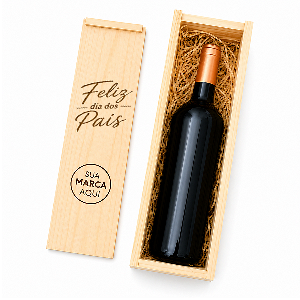 Caixa para Vinho em Virola Personalizado a Laser