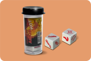 DADO CUBOS DO AMOR HOT UNISSEX 2un