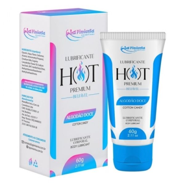 HOT PREMIUM ALGODÃO DOCE LUBRIFICANTE 60g