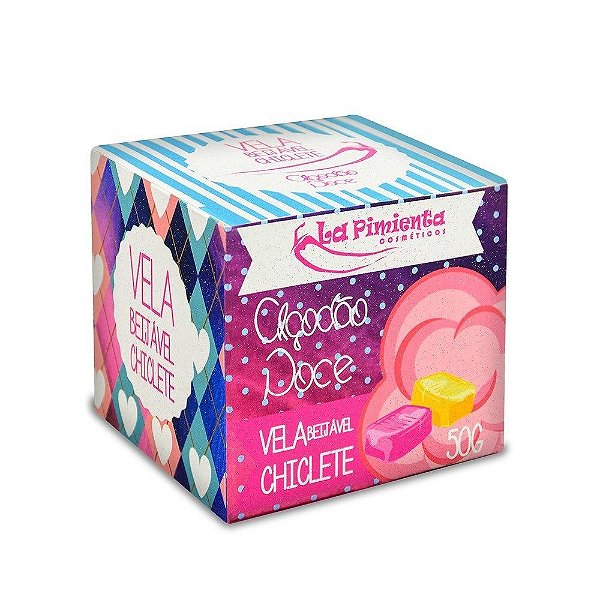 VELA CHICLETE BEIJÁVEL ALGODÃO DOCE 50g