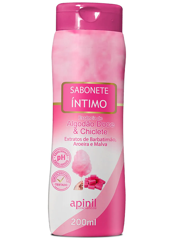 SABONETE FEM ALGODÃO DOCE CHICLETE 200ml Apinil