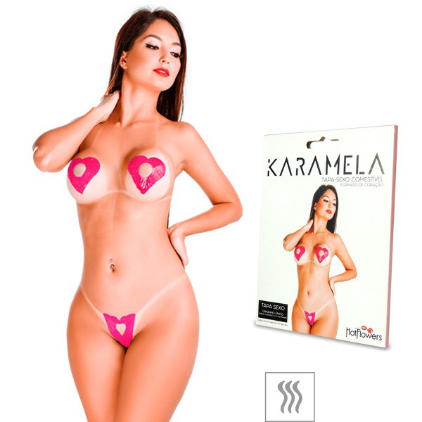 TAPA SEXO MORANGO C/ CHAMP. COMESTÍVEL KARAMELA