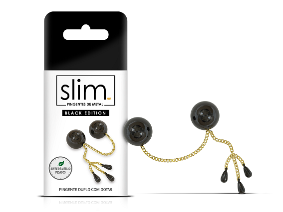 PINGENTE VAGINAL DUPLO COM BERLOQUE GOTAS - MT022