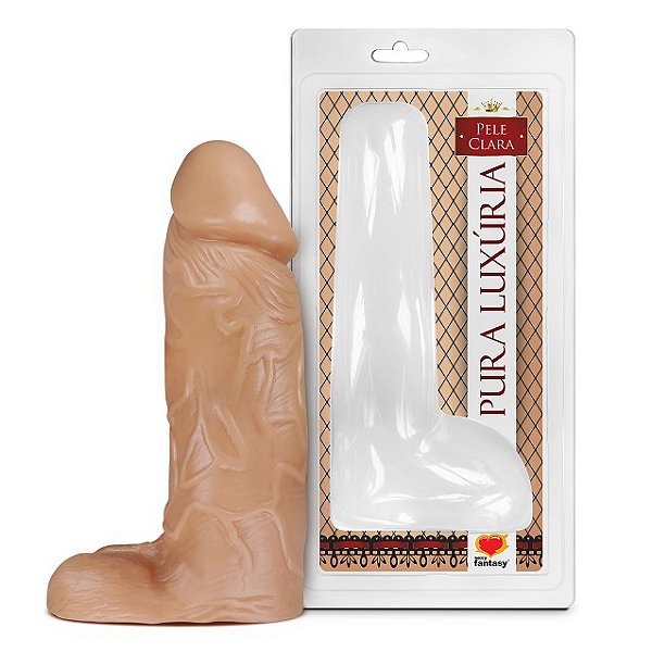 Pênis Realístico Maciço com Escroto - 23,2cm - PA022