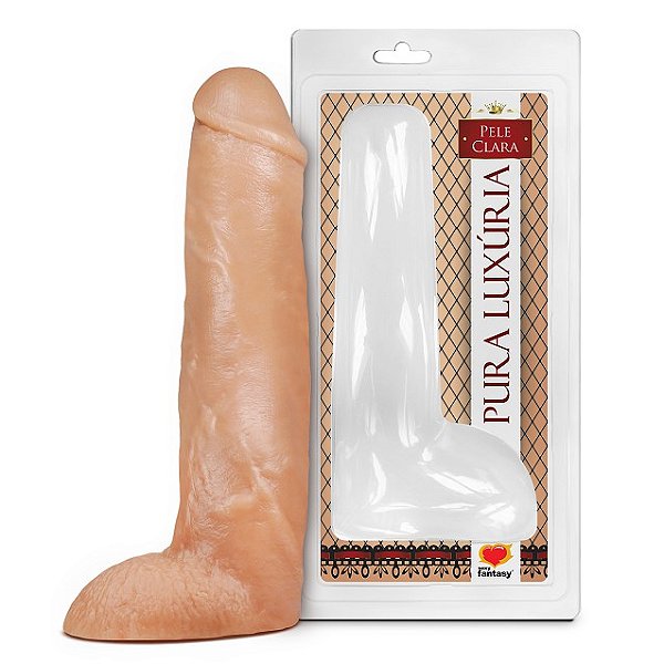 Pênis Realístico com Escroto Maciço 27cm - PA023