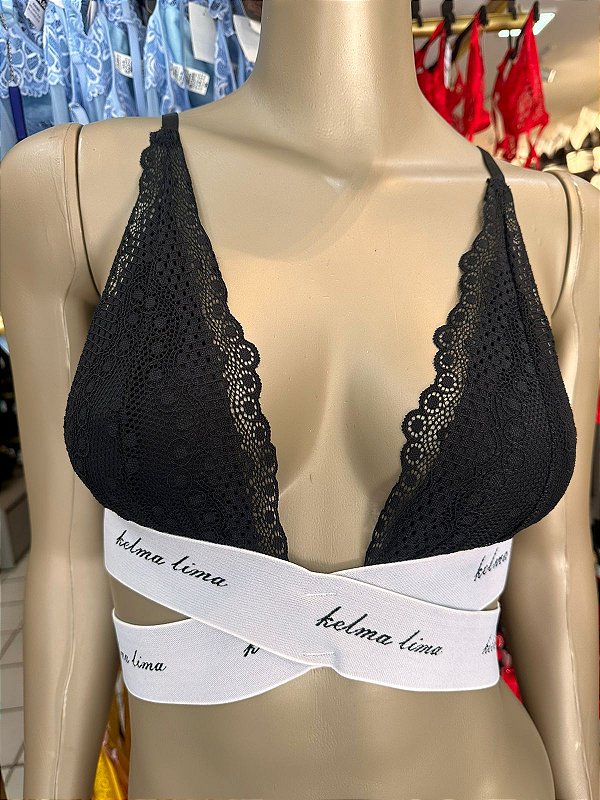 BRALETE ESTER - PRETO C/ BRANCO