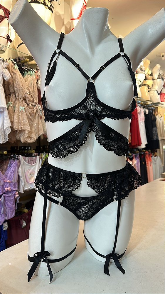 CONJUNTO EU TE AMO - PRETO