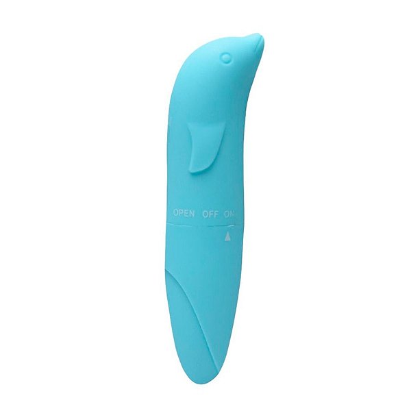 VIBRADOR GOLFINHO AVELUDADO AZUL TIFFANY - 6178