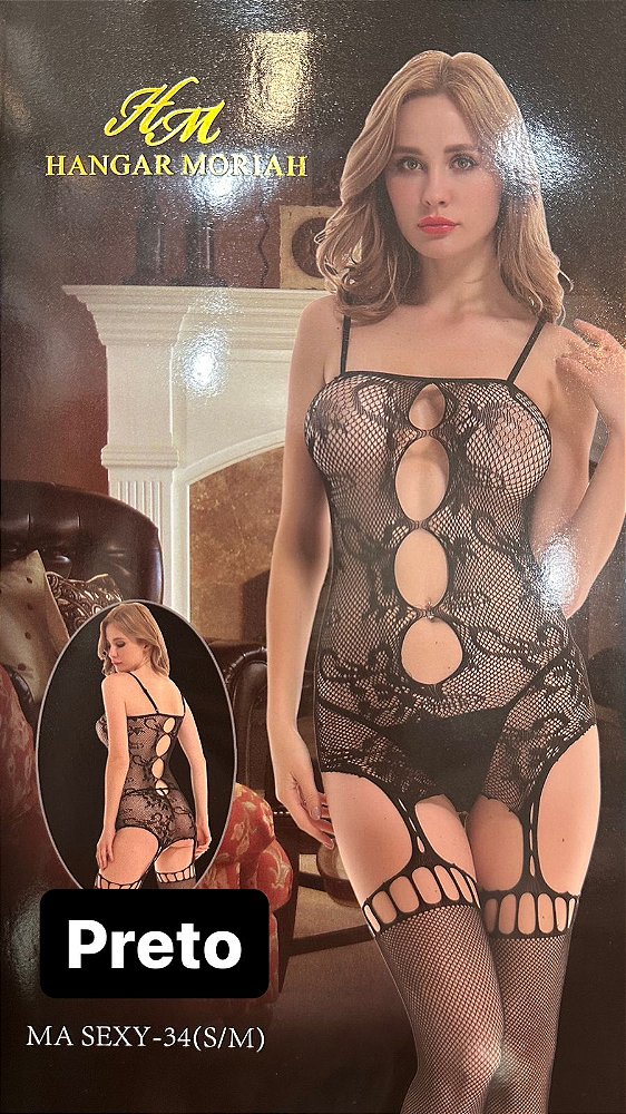 BODY SEXY ARRASTÃO PRETO - 34