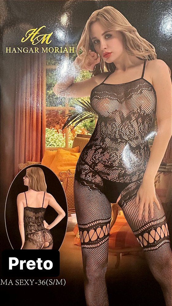 BODY SEXY ARRASTÃO PRETO - 36