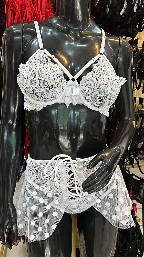 ANITA CONJUNTO C/ SAIA - BRANCO POÁ