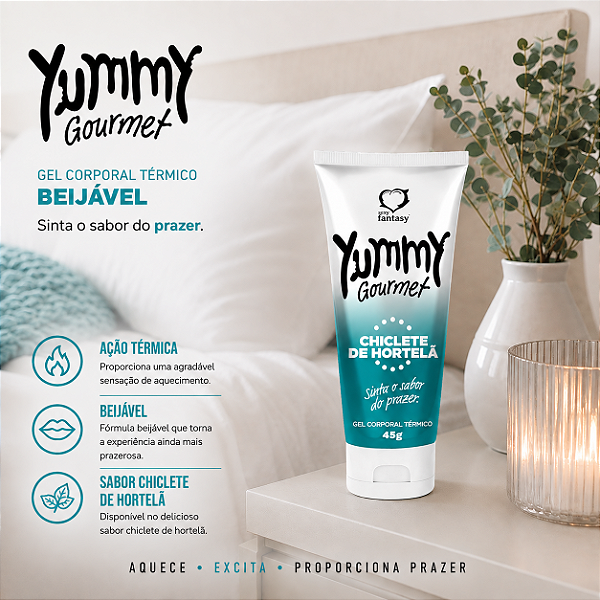 Yummy Gourmet Gel Térmico Chiclete de Hortelã 45g