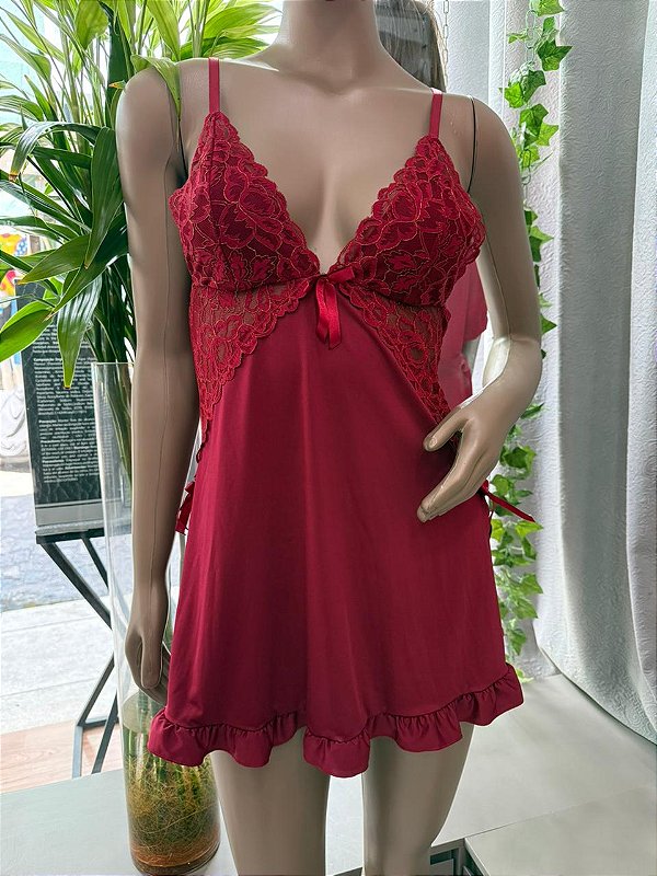 CAMISOLA ENCANTOS - VERMELHO BORDÔ