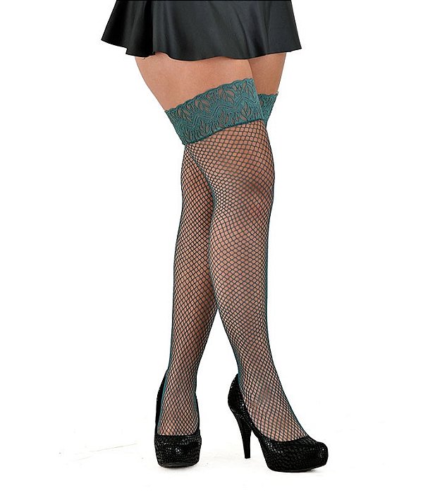 MEIA CALÇA 7/8 ARRASTÃO PUNHO RENDA VERDE - 827029