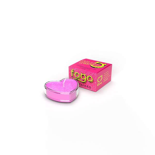 FOGO DA PAIXÃO Vela com Aroma Chiclete e Glitter 20g