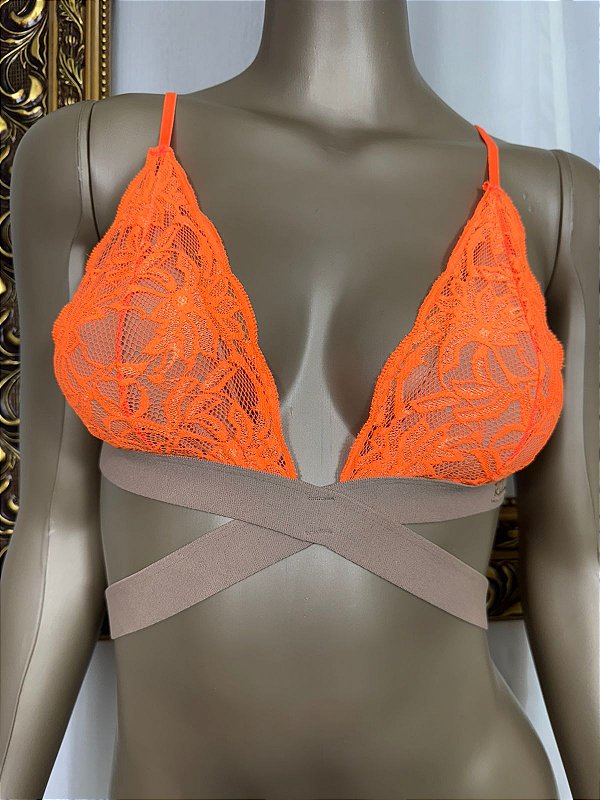 LEXA BRALETE - LARANJA NEON C/ NUDE