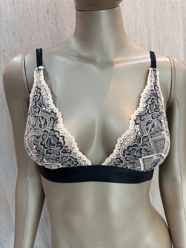 BIANCA BRALETE - PRETO C/ NUDE