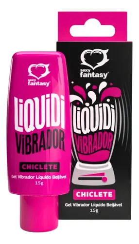 LIQUIDI Vibrador Gel Líquido Beijável Chiclete 15g
