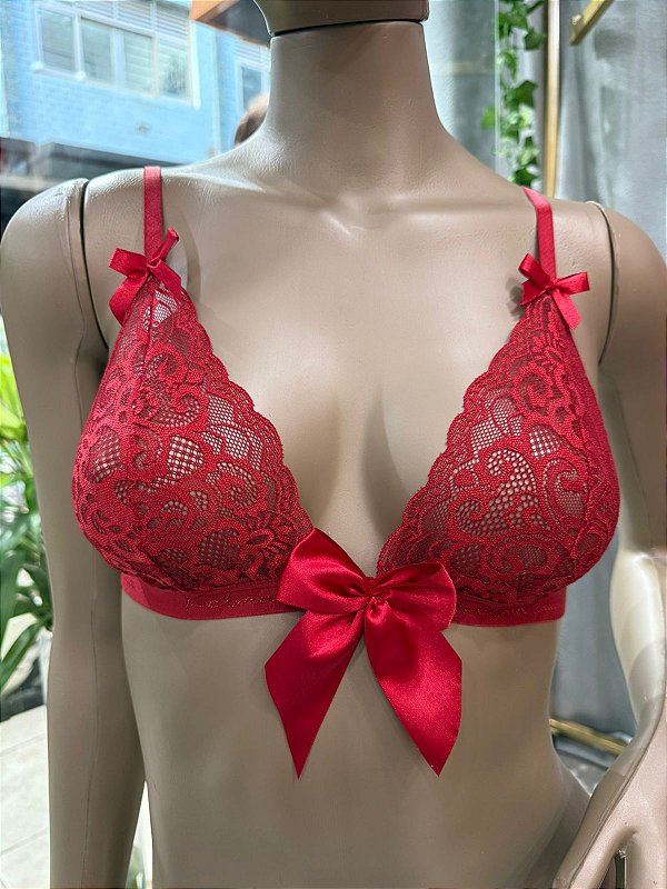 RITA BRALETE EM RENDA - VERMELHO BORDÔ