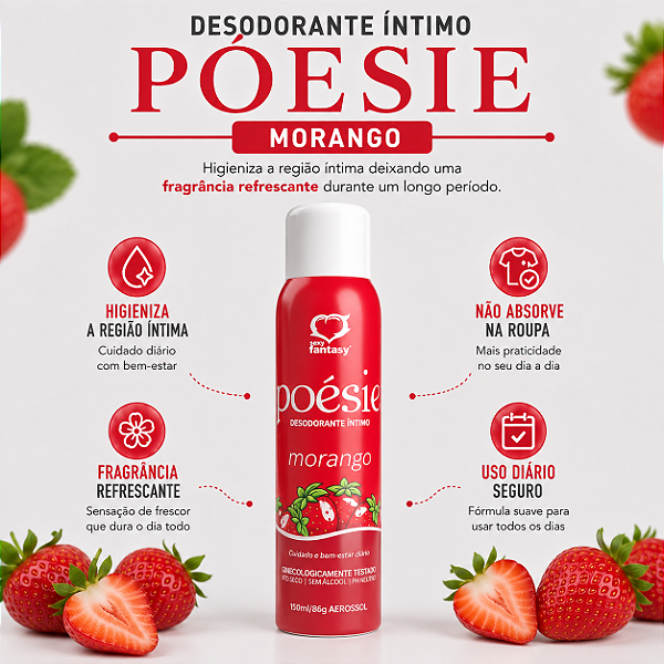 POÉSIE Desodorante Íntimo Morango 150ml
