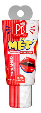 MÉT LUB MORANGO ÓLEO PARA MASSAGEM 15ml