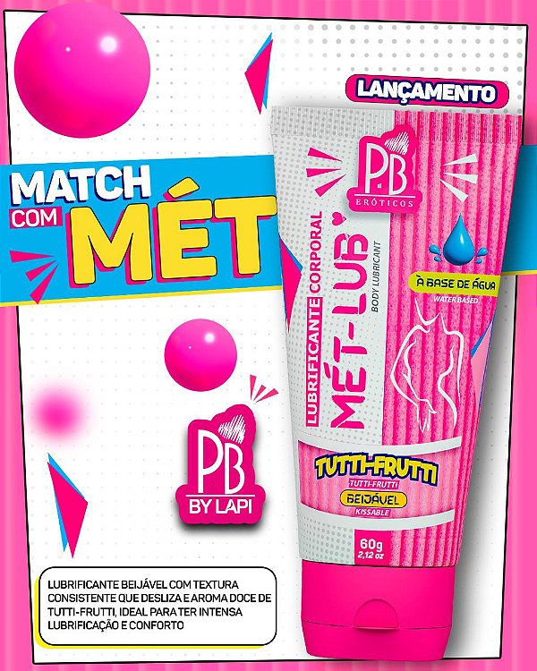 MÉT LUB TUTTI-FRUTTI BEIJÁVEL 60g
