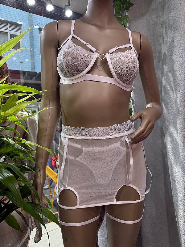 ANGEL CONJUNTO COM ARO E SAIA - BRANCO