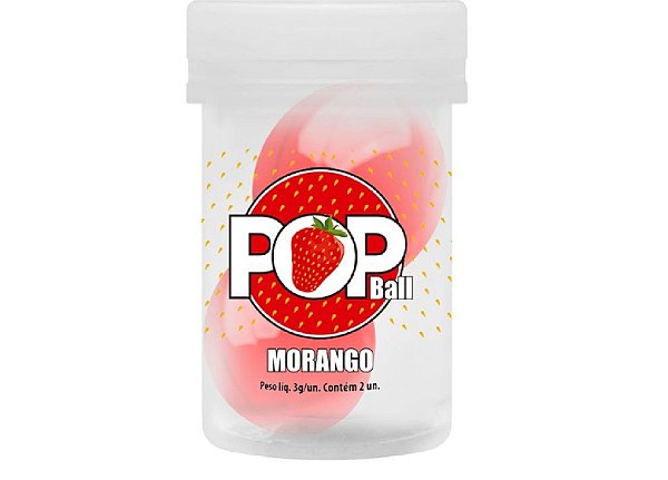 POP BALL MORANGO 2un