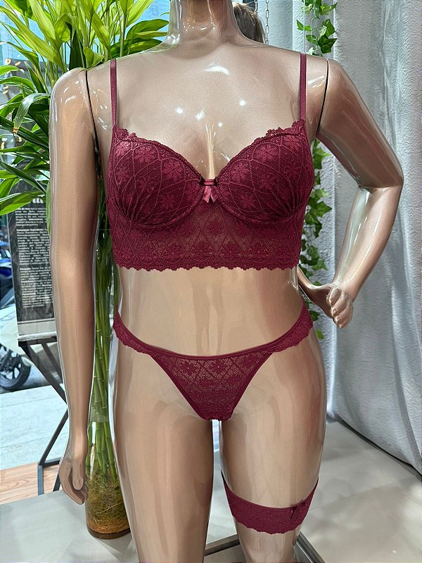 HAYARA CONJUNTO COM BOJO + PERSEX - VINHO TAM G