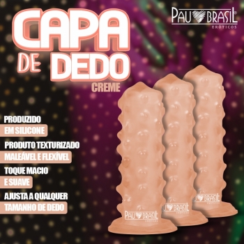 CAPA DE DEDO Seu Prazer na Ponta dos Dedos cor Creme - A563