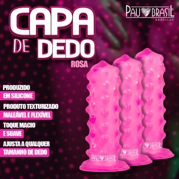 CAPA DE DEDO Seu Prazer na Ponta dos Dedos cor Rosa - A562