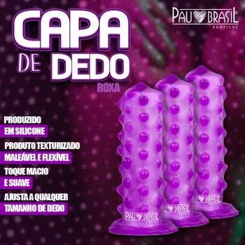 CAPA DE DEDO Seu Prazer na Ponta dos Dedos cor Roxo - A561