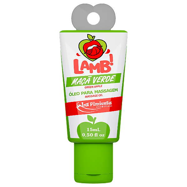 LAMB! ÓLEO PARA MASSAGEM BEIJÁVEL MAÇA VERDE 15ml
