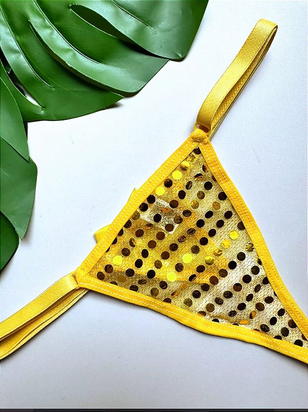 PAETÊ FIO COM PORTA CAMISINHA AMARELO - 095