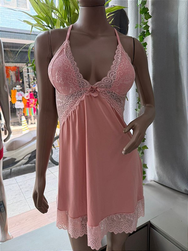 PERLA CAMISOLA COM BOJO RENDA E MICROFIBRA - ROSÉ TAM-GG