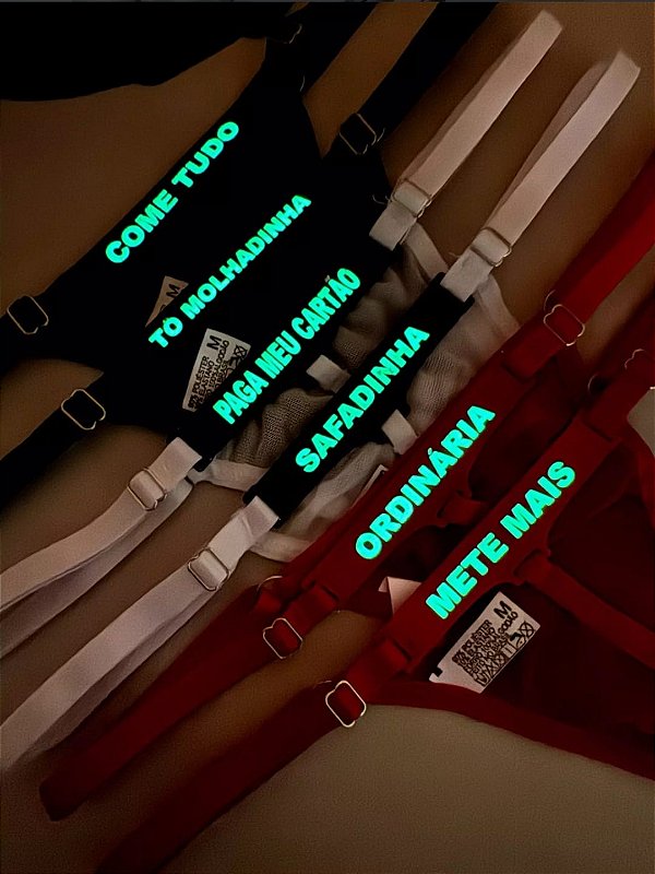 DEVASSA FIO FLUORESCENTE FRASE DIVERSA BRANCO - 2030