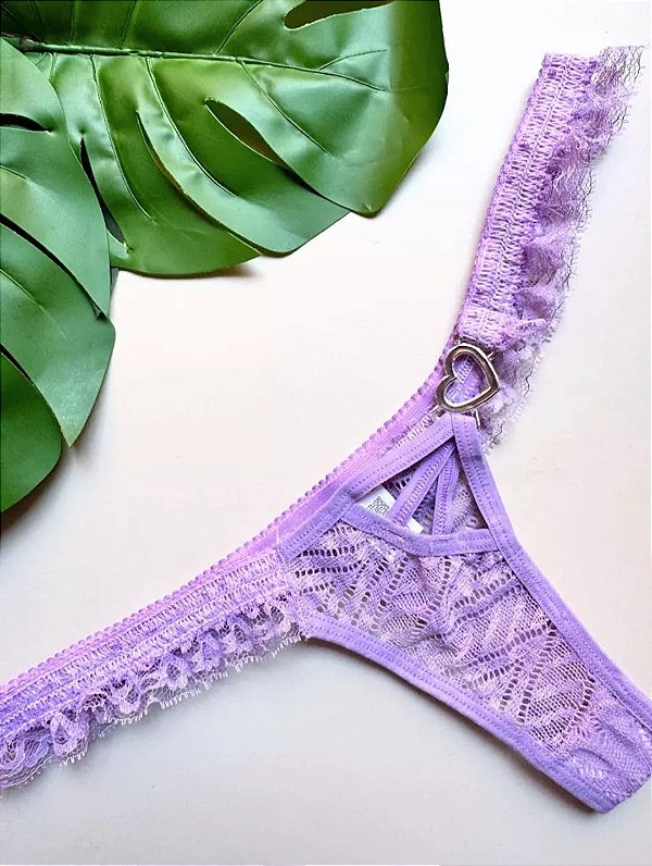 CORAZON FIO COM BABADO LILÁS LAVANDA - 453