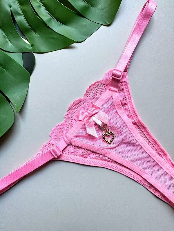 VIVI FIO SEXY RENDA E TULE ROSA BARBIE - 002