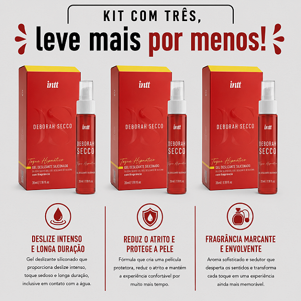 KIT COM TRES TOQUE HIPNÓTICO by Deborah Secco ( cada sai por 43,32 no pix )