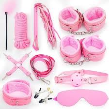KIT SADO ERÓTICO BONDAGE 11 PRODUTOS COR ROSA - 8307