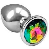 PLUG ANAL G REDONDO CROMADO PEDRA FRUTA COR - 5847